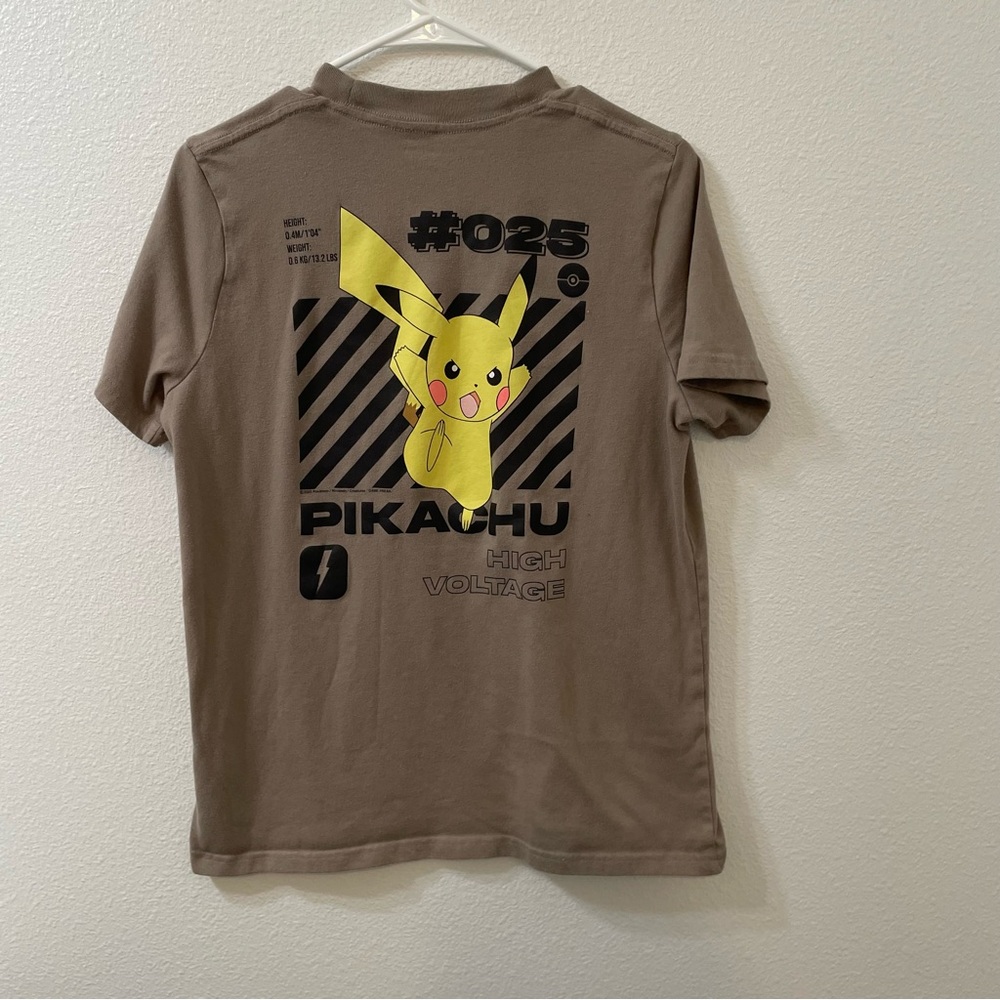 Abercrombie& fitch Pokemon pikacu shirt brown boys large